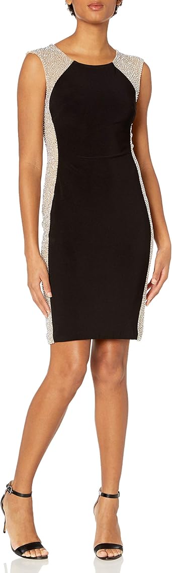 xscape caviar beaded dress