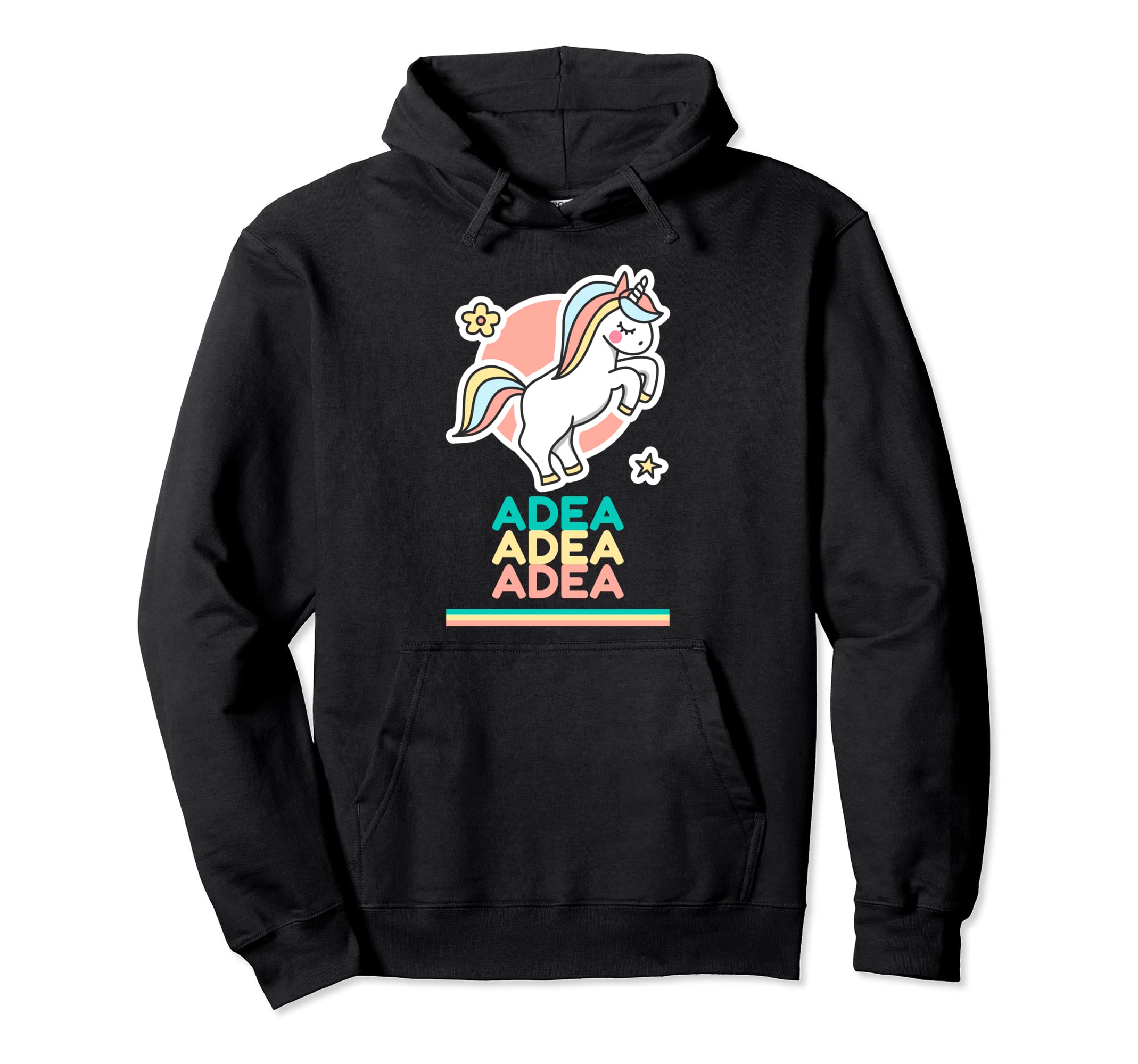 Adea First Name Cute Unicorn Pullover Hoodie