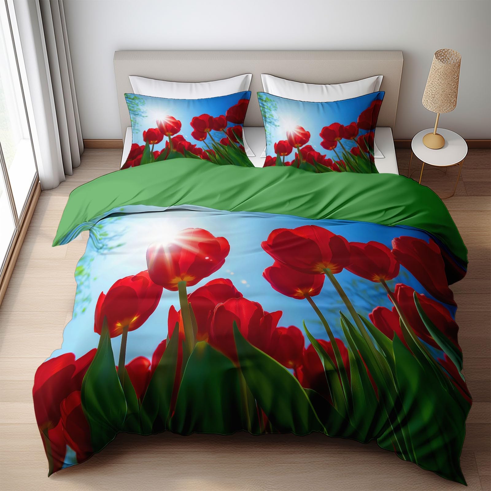Juego de ropa de cama de 240 x 220 cm con funda de almohada, diseño de