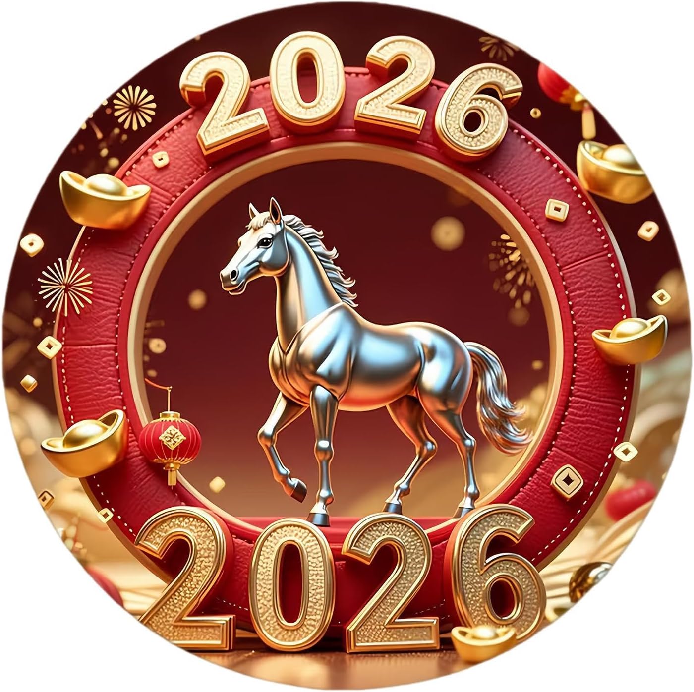 Fridge Magnets,2026 Magnetic 2D Horse Sticker,Chinese Animal Refrigerator Magnet | for Festival Celebrations Party Living Room Kitchen Door Locker Wall Office Whiteboard