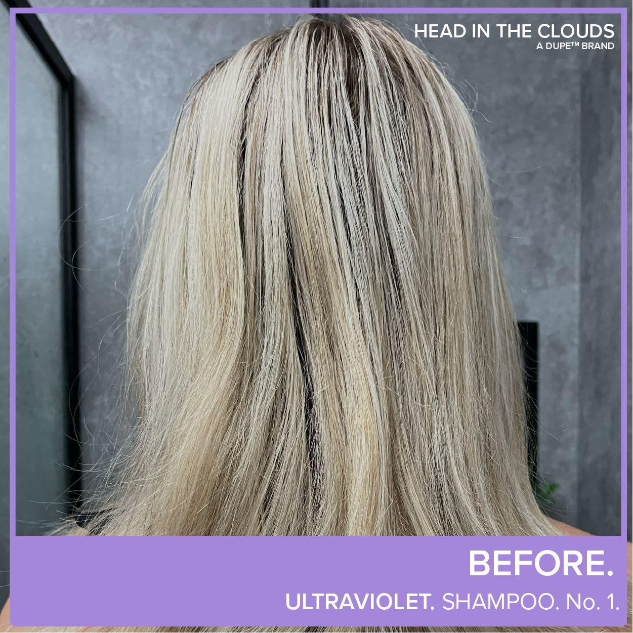 Dupe Head in the Clouds Ultraviolet Purple Shampoo No. 01, Blonde, Silver and White Hair Enhancer - Image 3