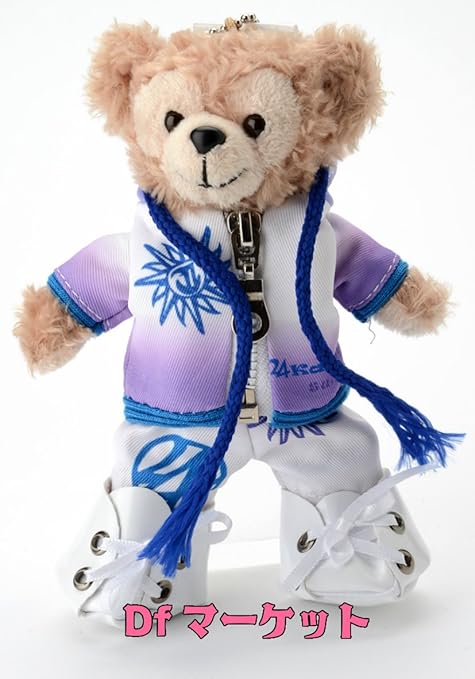 Amazon ダッフィー シェリーメイ ぬいば コスチューム 衣装 14cm Exile エグザイル Tribe 24karats 風 セットアップジャージ Takahiro風紫ジャージ ぬいぐるみ おもちゃ