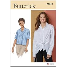 Butterick B7011H5 Misses' Button-Down Shirts Sewing Pattern Packet, Design Code B7011, Sizes 6-8-10-12-14