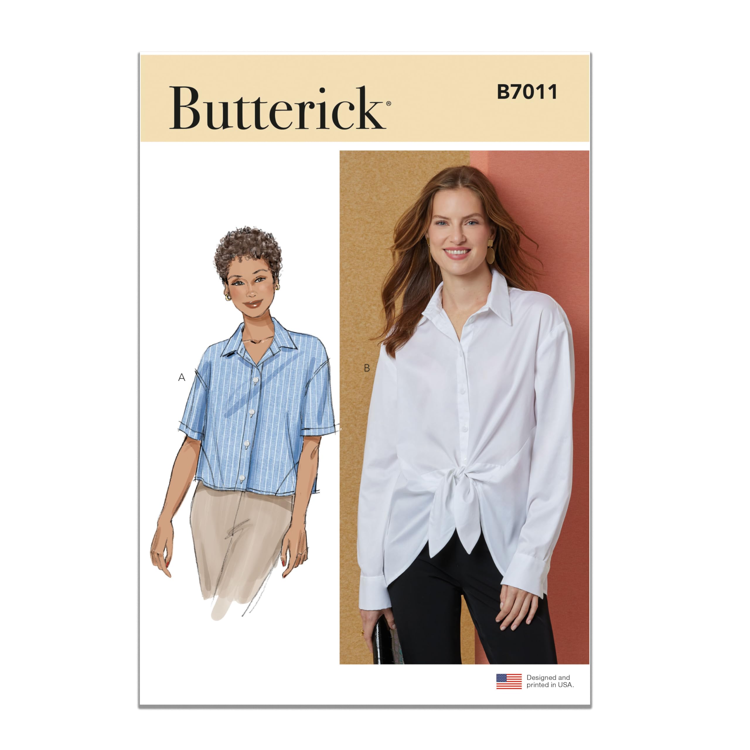 BUTTERICK Sewing Pattern B7011U5 Misses' Shirts U5 (16-18-20-22-24)