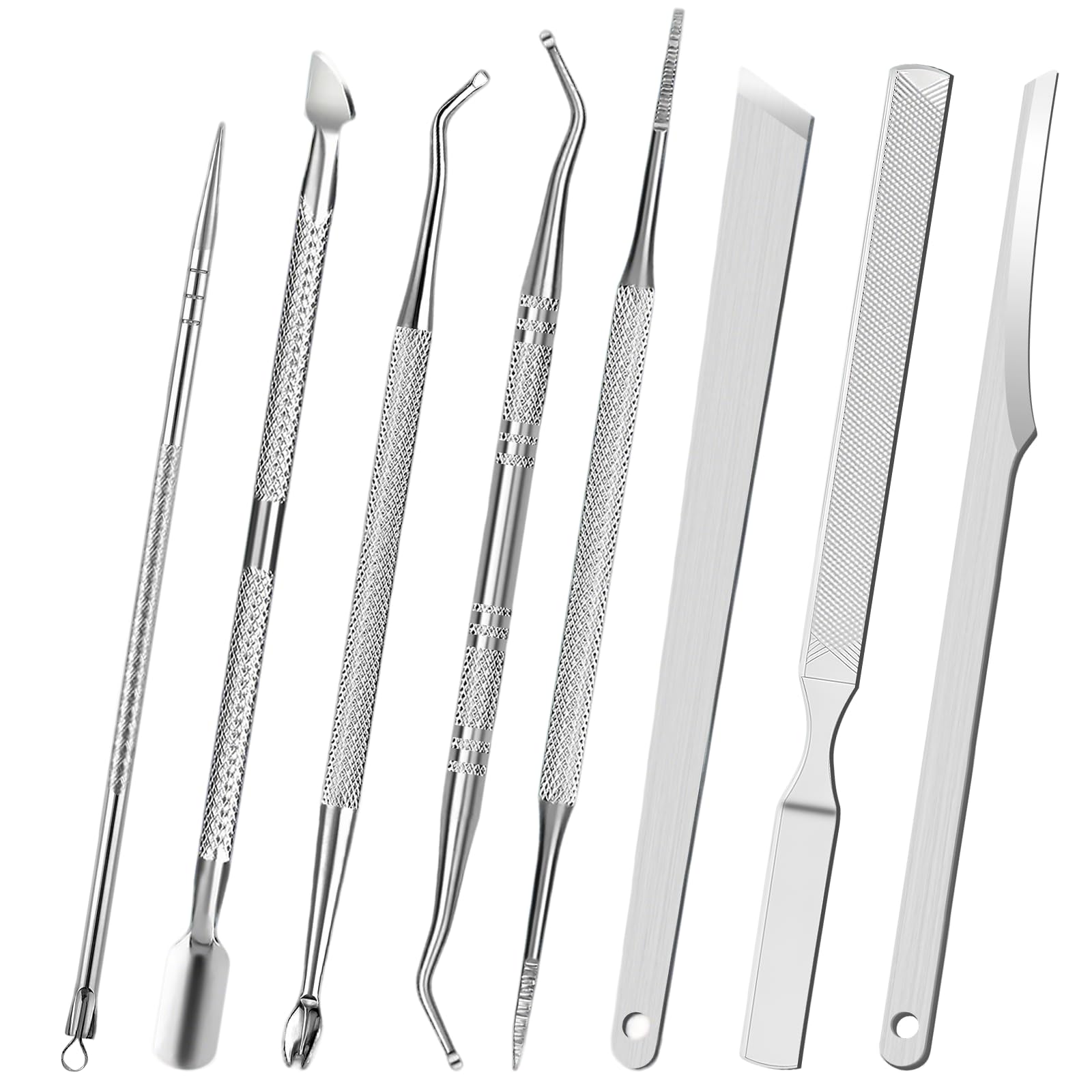 Kit Pedicure 8 Pezzi per Unghie Incarnite, Set Professionale in Acciaio Inossidabile con Lima, Solleva Unghie e Custodia, Strumenti per Pulizia e Cura delle Unghie