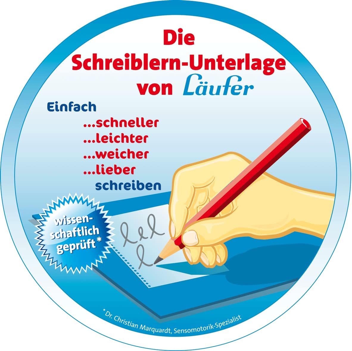 Läufer Schreibgut 30914 Learning to Write Desk Pad 33.5 x 45 cm Sun Yellow