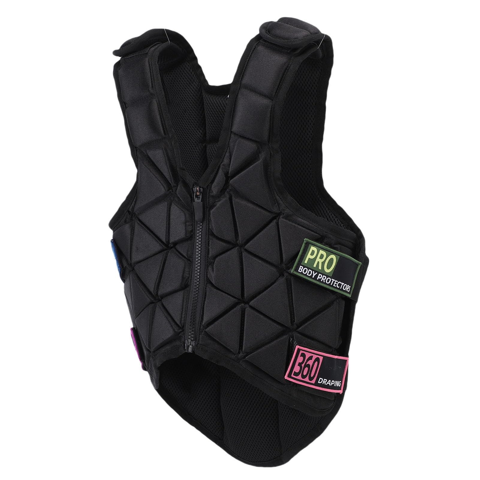 Generic Chaleco Ecuestre Cómodo Equipo de Protección para Niños Unisex Cierre de Cremallera Chaleco de Seguridad para Montar a Caballo 1 Unidad