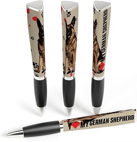 Miniatura 4 de Bolígrafo con texto en inglés "I Love My Dog" (1 bolígrafo, 3 caras) para cumpleaños de perro, bolígrafos divertidos, regalos para amantes de los