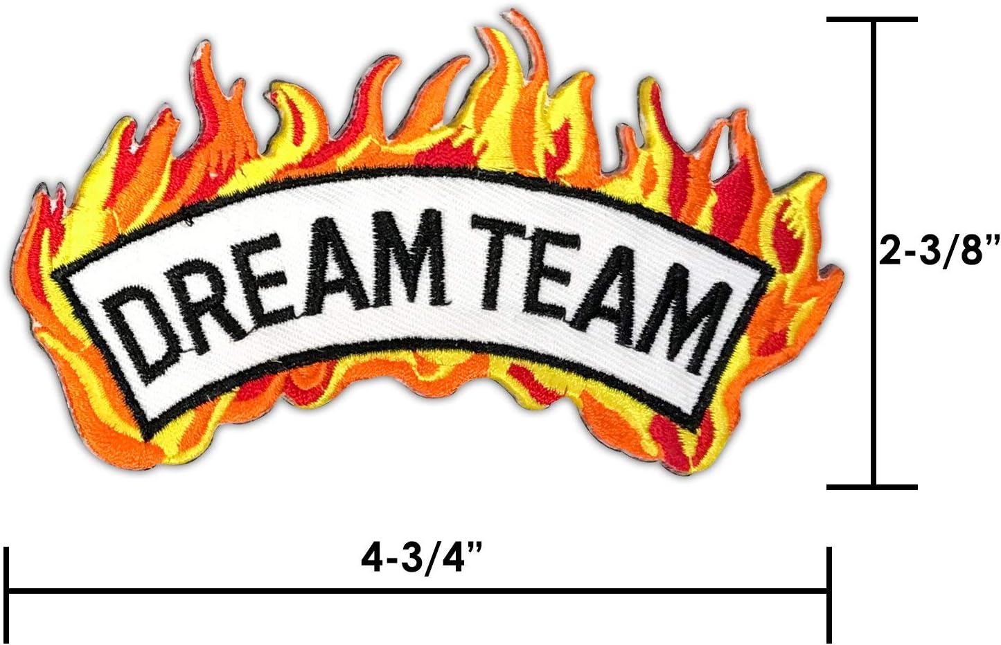 AAMA Dream Team w/Fire Arch Martial Arts Taekwondo Karate Team Iron On Patch - 12 pcs