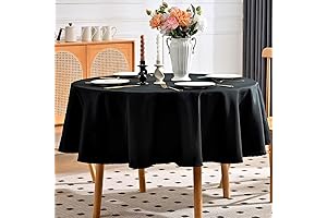 Round Tablecloth Water and Stain Resistant Washable Table Cloth