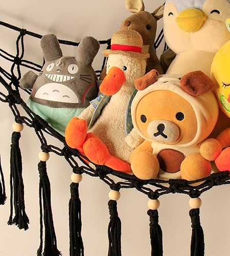 Miniatura 4 de Red o hamaca para animales de peluche, almacenamiento de hamaca colgante para animales de peluche, soporte de hamaca de juguete, organizador de