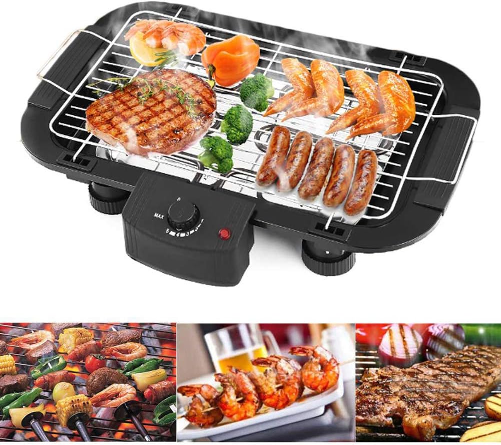 Electric Barbecue Grill, Non-Stick Machine 5-Level Adjustable 2000W Household Grill Camping-Cooking And Grill-Indoor Grill-Easy To Clean