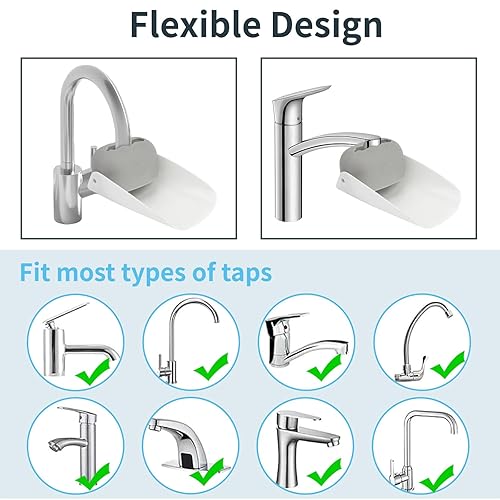 Miniatura 5 de CHILDHOOD Paquete de 2 extensores de grifo para fregadero de cocina y bañera extensores universales de mango de fregadero divertido lavado de manos