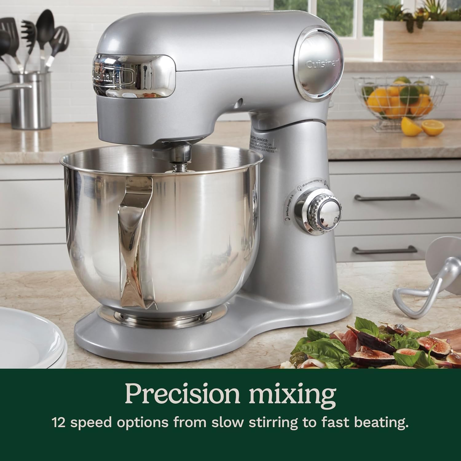 CUISINART SM-50BCC Precision Master 5.5 Qt (5.2L) Stand Mixer, Silver