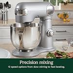 Cuisinart Precision Master 5.5-Quart Tilt-Head Stand Mixer, 12 Speed, 500W, Includes Bowl, Dough Hook, Chef's Whisk and Flat Mixing Paddle, Silver (SM-50BCC)