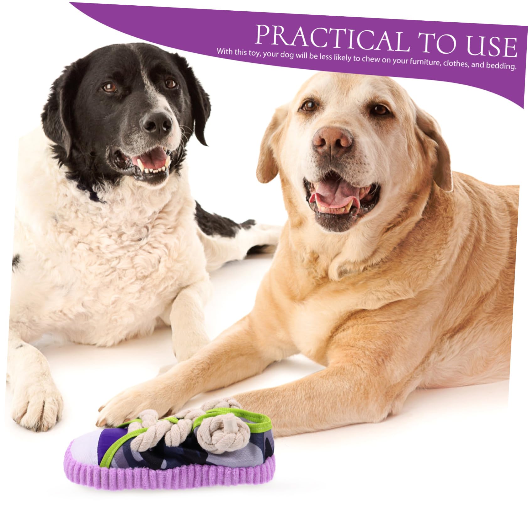 Jouet à Mâcher pour Petit Chien Couineur en Coton Torsadé Violet Jouet Interactif pour Dentition Et Soulagement des Gencives pour Animaux De Compagnie