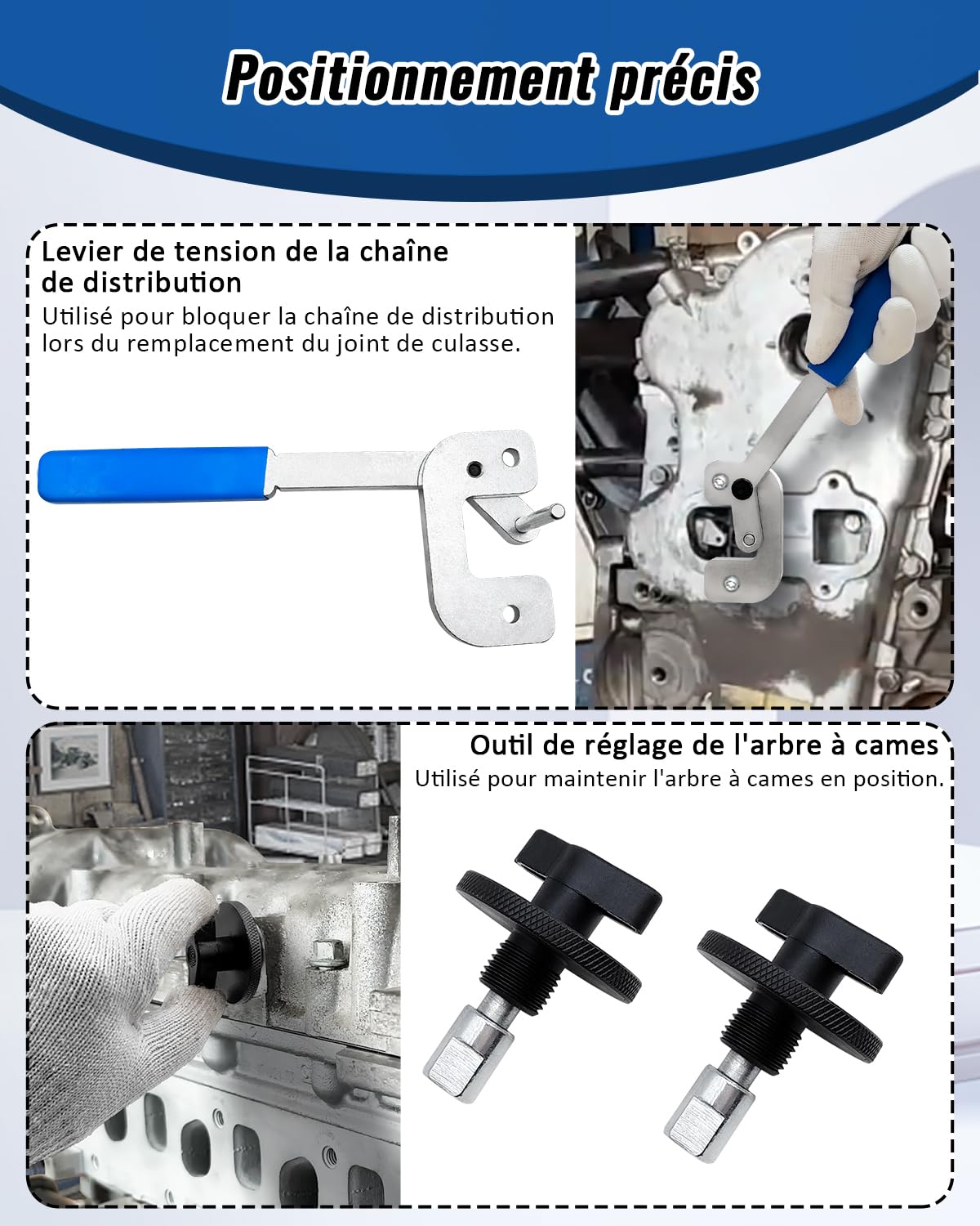 Outil de Calage Distribution réglage Moteur Compatible avec Fiat, Ford, Vauxhall, Opel, Suzuki, Citroën, Peugeot, Alfa Romeo, Lancia Diesel 1,3L, Blocage d'arbre à cames 1871000200 1871000900