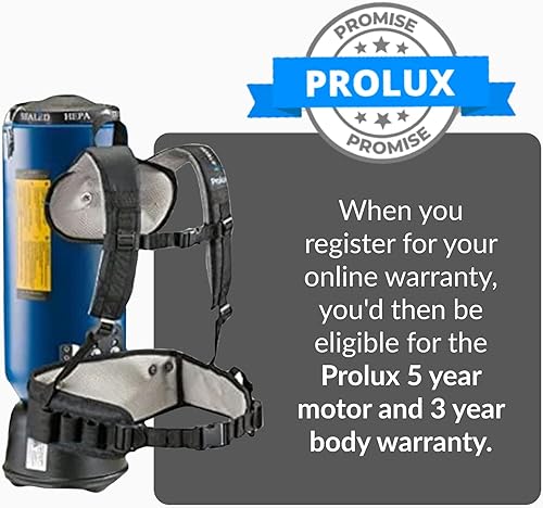 Miniatura 8 de Prolux Aspiradora comercial de mochila de 10 cuartos de galón, accesorios premium de 1.5 pulgadas, filtración de aire HEPA, limpieza profunda para