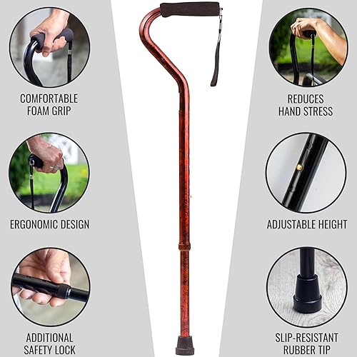 Miniatura 6 de DMI Bastón de diseño ajustable con mango desplazado