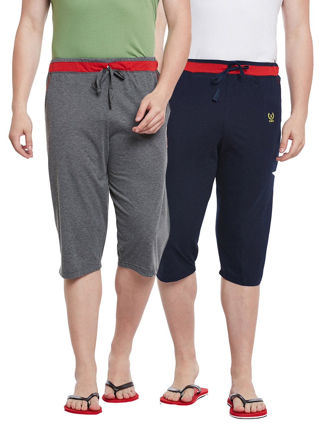 Regular Fit Men Capris(Pack of 2-MACK632907)-image-39