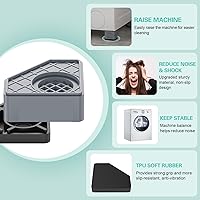 Vista 5 de SEISSO Almohadillas antivibración para lavadora, almohadillas antivibración antideslizantes y con cancelación de ruido, estabilizador de lavadora
