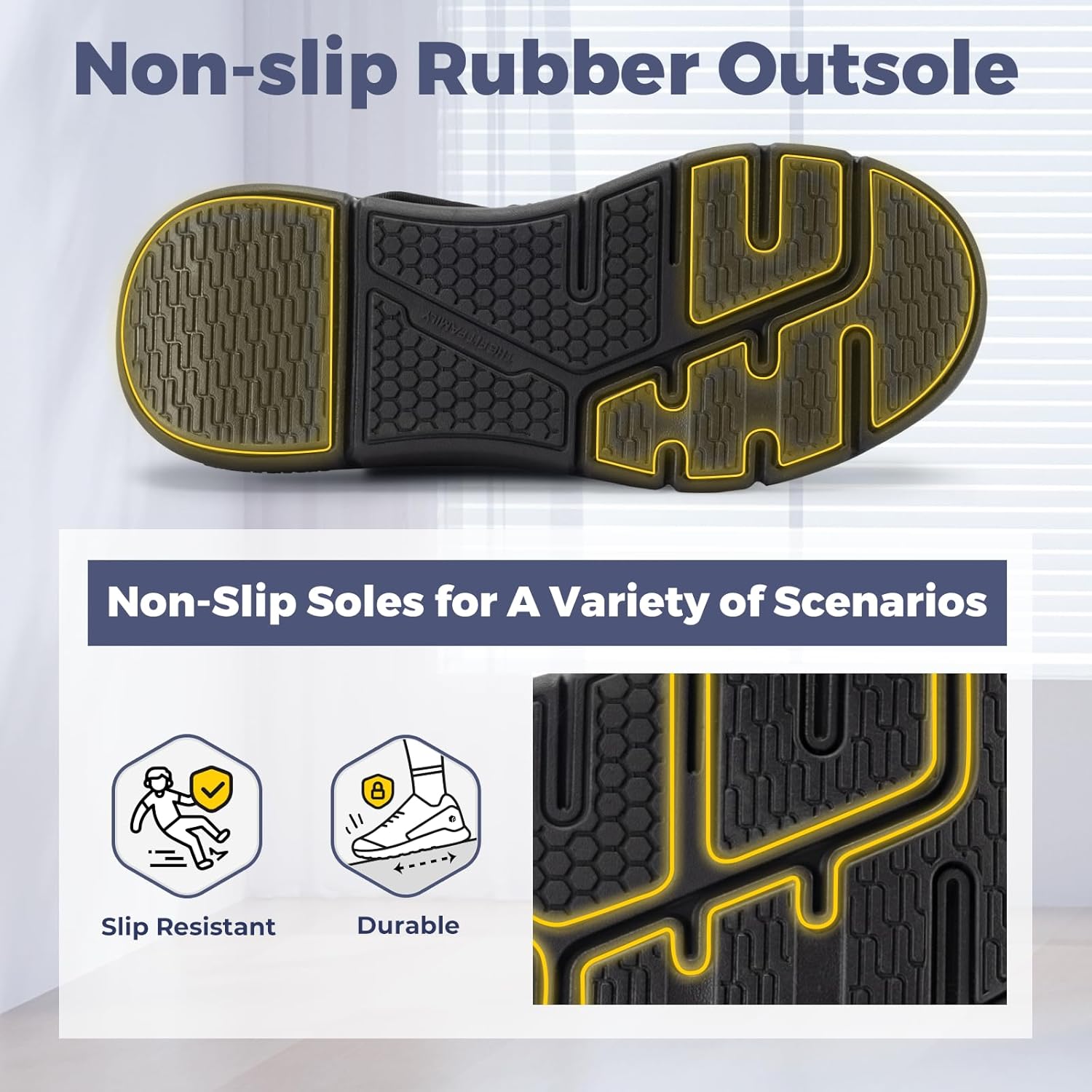 FitVille Men's Diabetic Shoes Extra Wide – Adjustable Closure Walking Shoes for Swollen Feet, Neuropathy & All-Day Standing Comfort – EasyTop V5 - Image 7