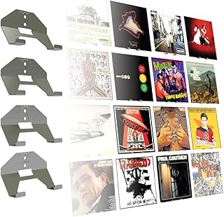 Kestrel Designs Vinyl Record Floating Shelf Wall Display, Stainless Stee...