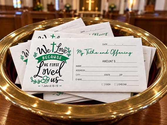500 Offering Envelopes for your Congregation | Tithe Envelopes for Church | Maine based Company