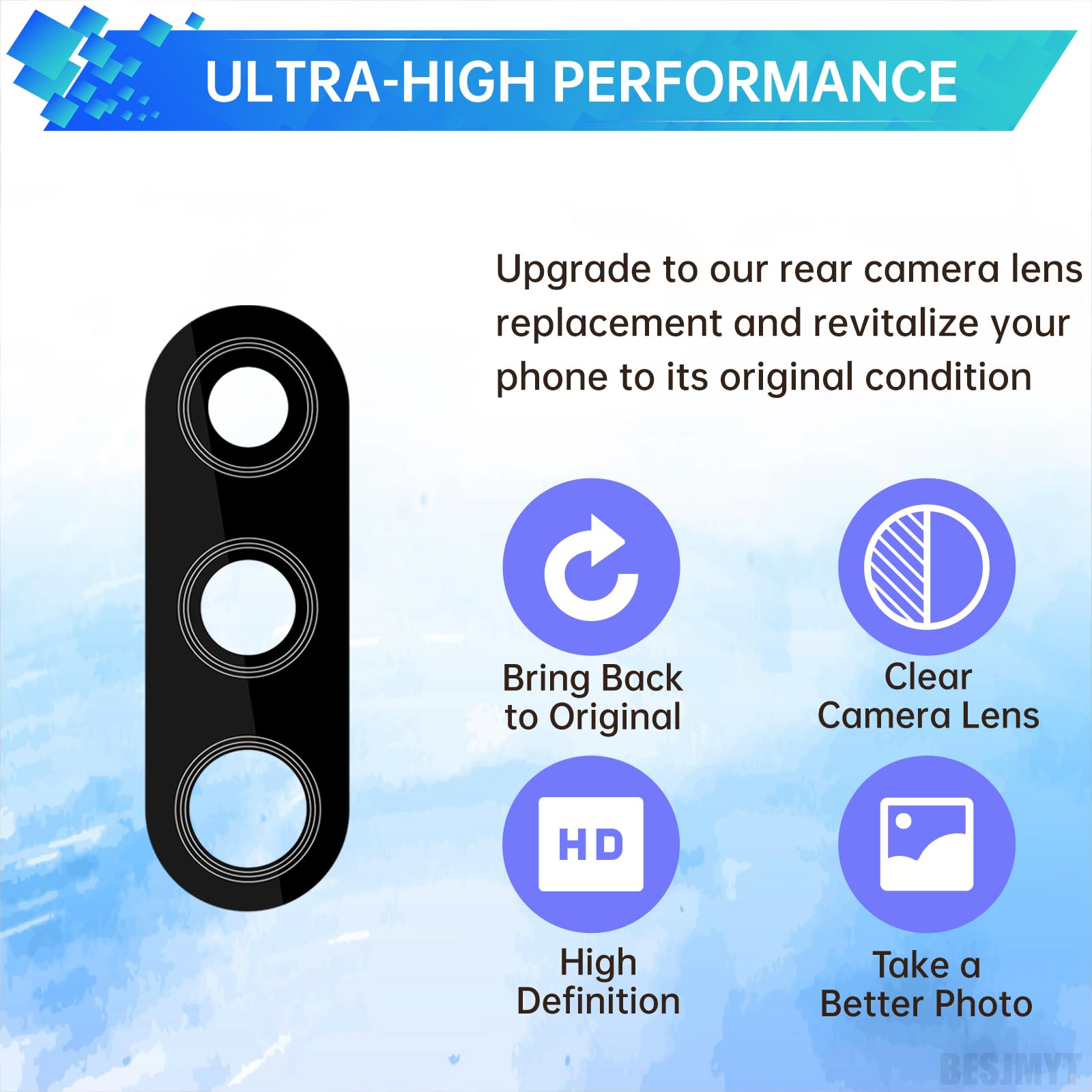 Amazon.com: BESJMYT 2 Pack Rear Camera Lens Replacement for