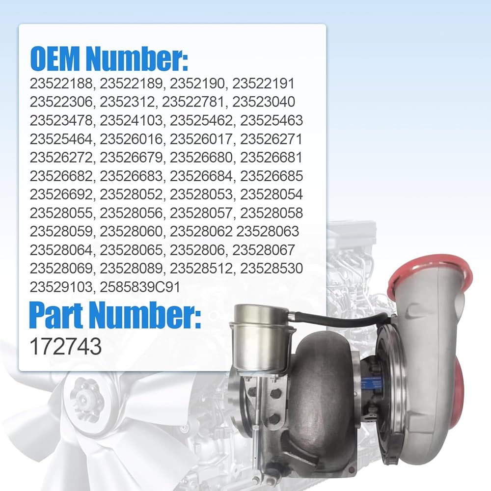 VANPERT 172743 Turbocharger K31 Turbo fit for Detroit Series