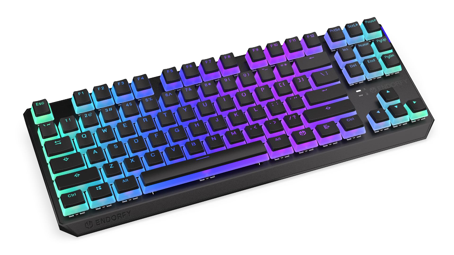 ENDORFY Thock TKL Wireless Red Pudding, tastiera meccanica TKL wireless, QWERTY, switch Kailh Box Red, retroilluminazione RGB, keycaps in PBT Pudding, EY5A119