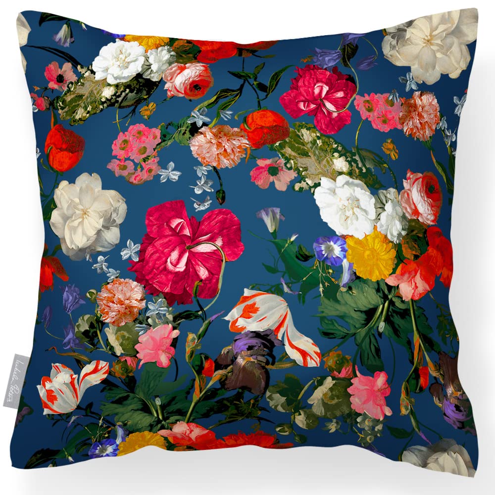 Izabela Peters Estate Blue Outdoor Cushions Waterproof, 43 Cm, Filled Outdoor Cushion, Garden Bouquet - Garden Furniture Cushions, Outdoor Seat Cushions, Garden Chair Cushions
