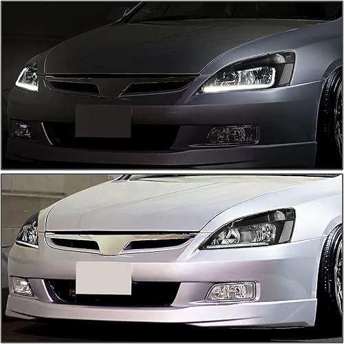 Miniatura 7 de DNA Motoring HL-LB-HA03-BK-CL1  Juego de faros delanteros para lado del chofer y acompañante