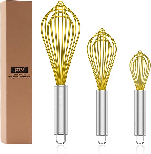Miniatura 17 de Batidor de silicona verde azulado, batidor profesional de silicona para cocinar sin arañazos, acero inoxidable y silicona Wisk, herramienta