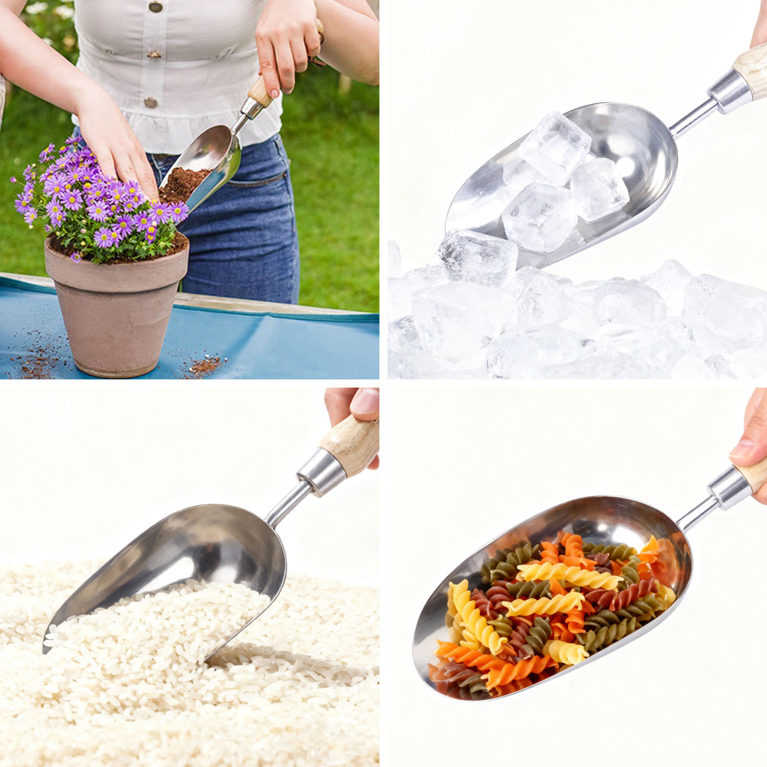 Pala de jardín multiuso de acero inoxidable MOTEECRAG miniatura 7