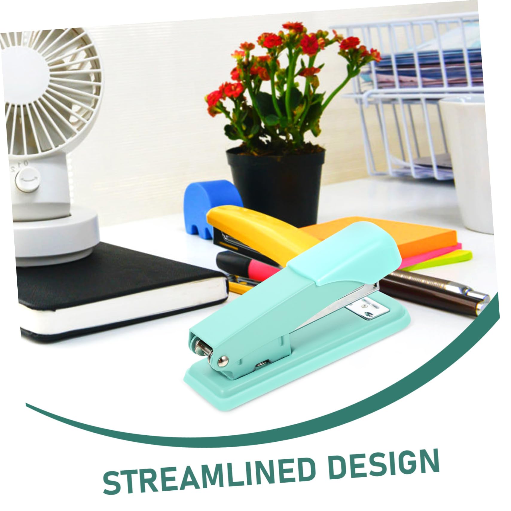 STOBOK 10stücke Convenient Handhefter Aus Metall Ergonomisches Design Für Büro Schule Und Zuhause Leistungsstark Und Tragbar Mintgrün Für Müheloses Heften Von Papierstapeln