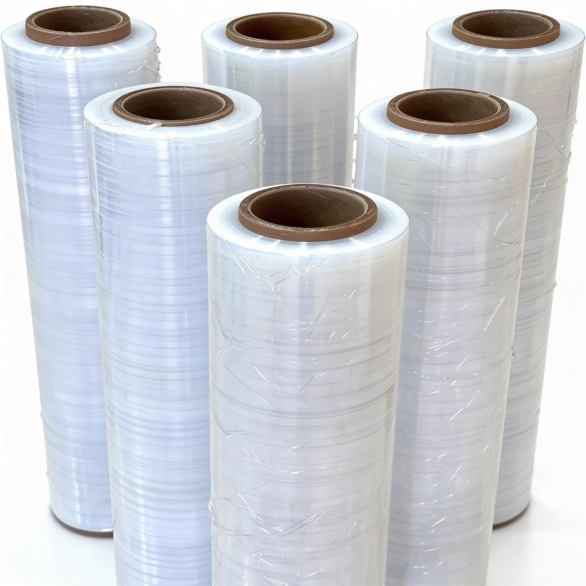 Pellicola trasparente per imballaggio 23 micron 50cm 250m 6 rotoli Made in UE