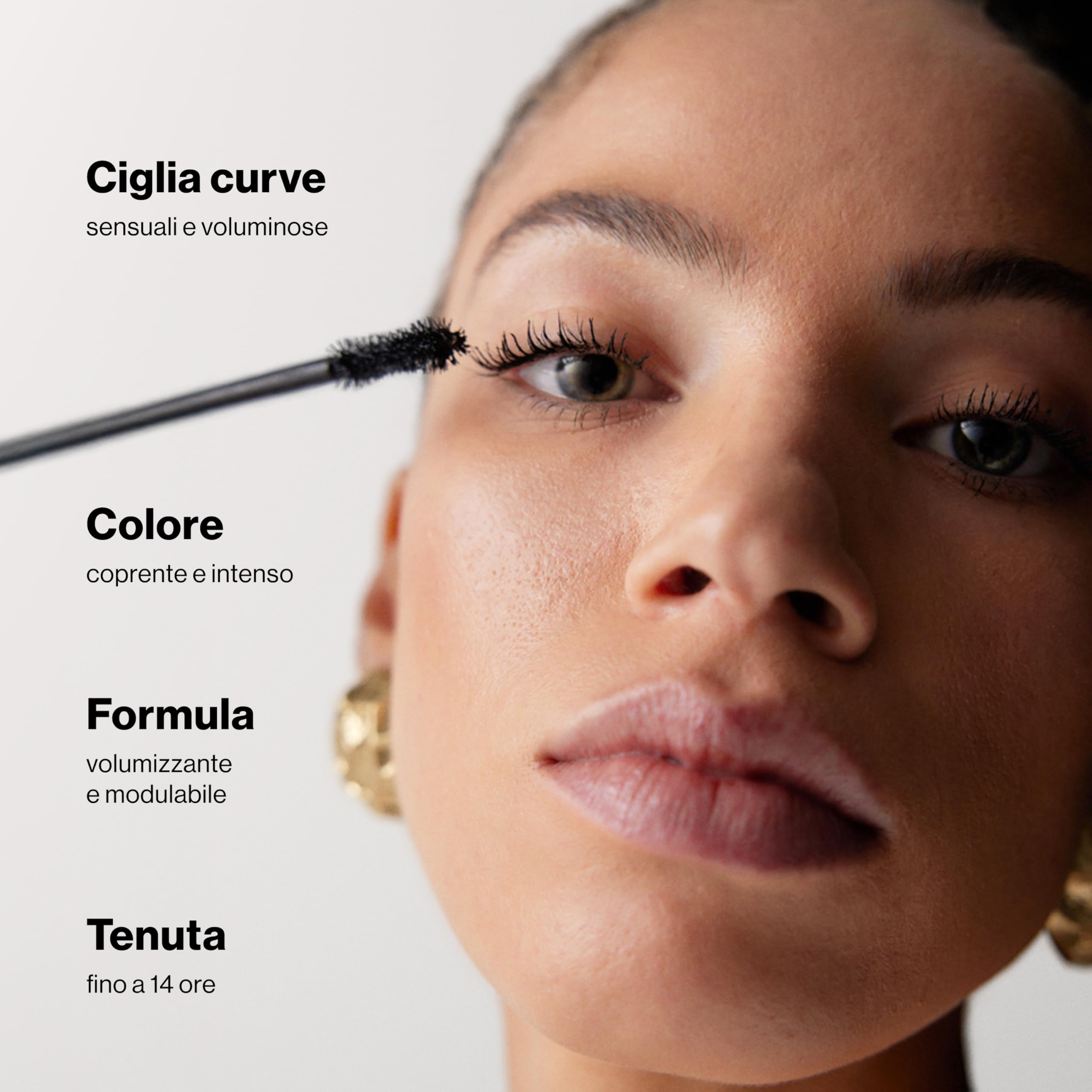 REBEYA Kit Mascara Volumizzante e Allungante Effetto Ciglia Finte + Double Lip Liner Nude Rosato Rossetto Matita Labbra 2 in 1 Lunga Tenuta Effetto Seta,Made in Italy