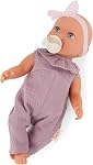 LullaBaby – 14-Inch Realistic Baby Doll – Blue Eyes, Fair Skintone & Soft Huggable Body – Lilac Jumper Outfit with Bow Headband – Removable Clothes – Pretend Play Toy for Kids Ages 2+