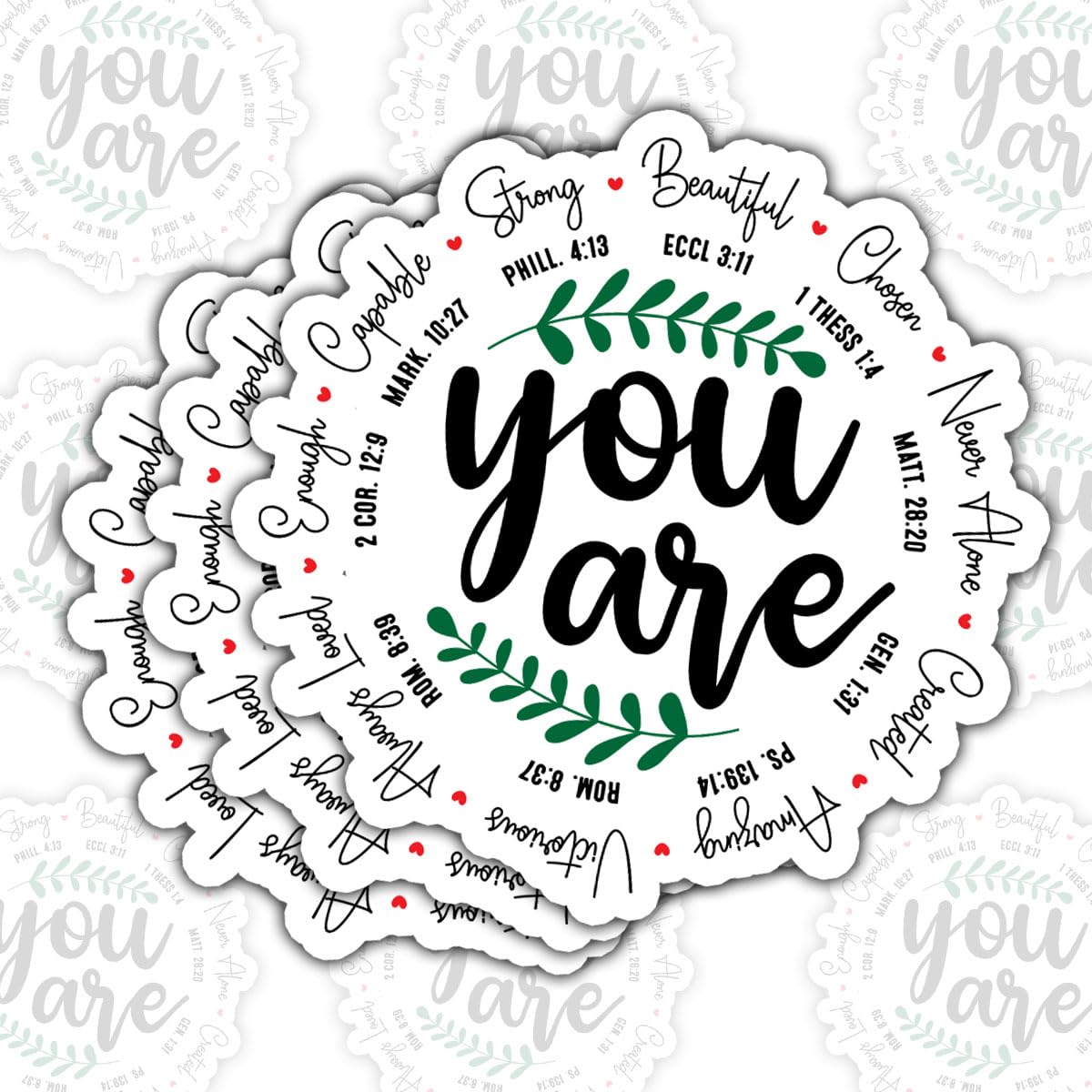 Photo 1 of (3pcs-3in) You are Affirmation Inspirational Motivational Quote Sticker
