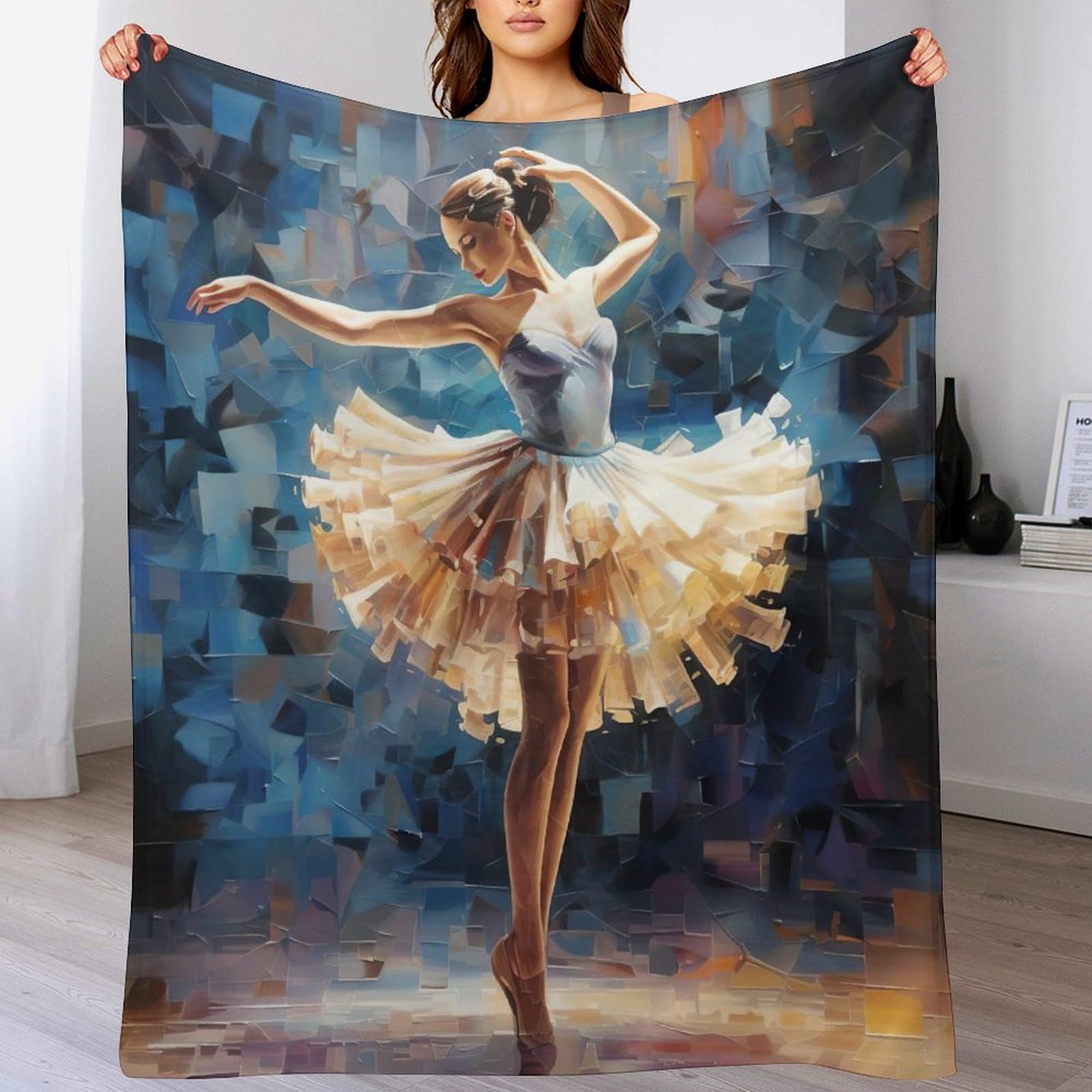 Couvre-lit pratique Ballet plaid chaud contre le froid sur le canapé