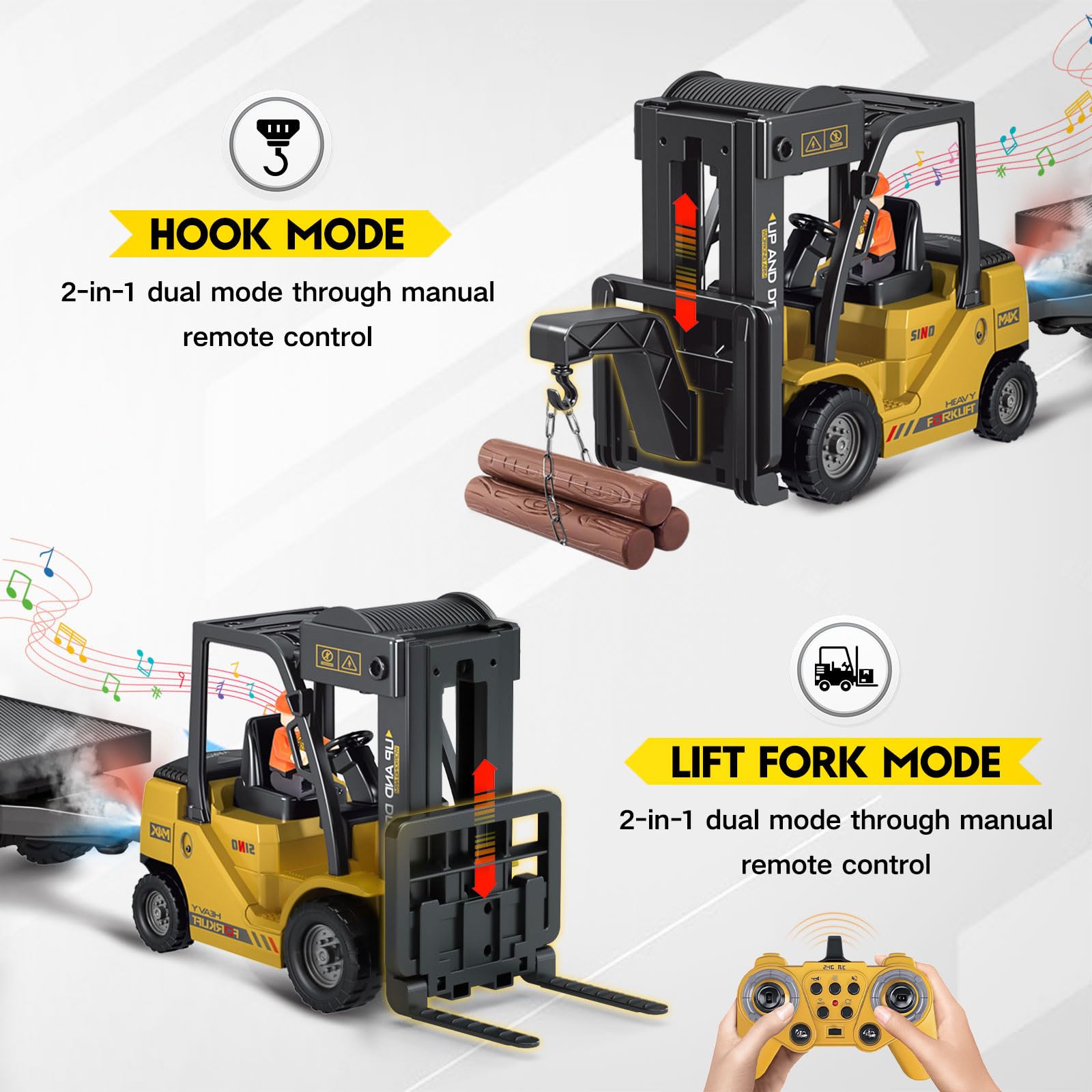 Bestuurbare vrachtwagen met licht – Stoere RC auto