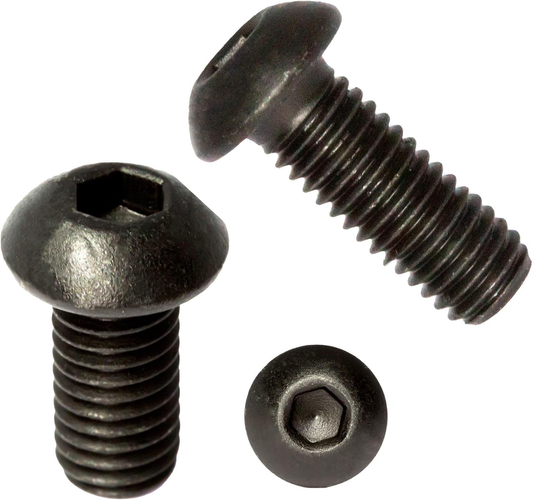 M5 (5mm x 16mm) Black Zinc Flake Class 10.9 Button Head Screws Allen Socket Bolts Screws ISO 7380-1 (Pack of 20)