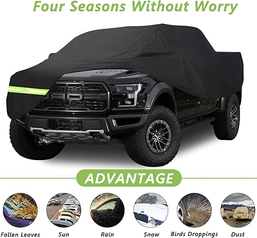 Miniatura 3 de Fundas impermeables para automóvil Ford F150 F250 F350 Raptor pickup Super Crew Cab de 5 pies y 8 pies de largo caja de caja de caja de camión 190T
