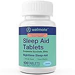 WELMATE - Nighttime Sleep Aid - Doxylamine Succinate 25 mg - for Adults & Children 12+ - 100 Tablets