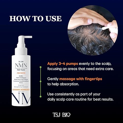Miniatura 7 de Tónico capilar NMN y NAD+  Terapia energética profesional del cuero cabelludo de 70,000 ppm en el hogar, la tecnología NMN + NAD+ de grado clínico
