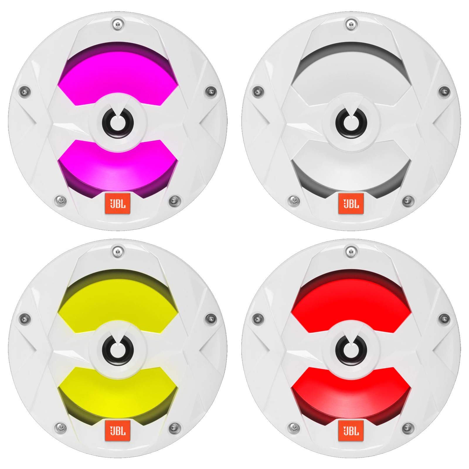 Enrock Marine2 Pairs (QTY 4) of OEM Replacement 6.5" 2-Way Audio Multi-Element Speakers (White)