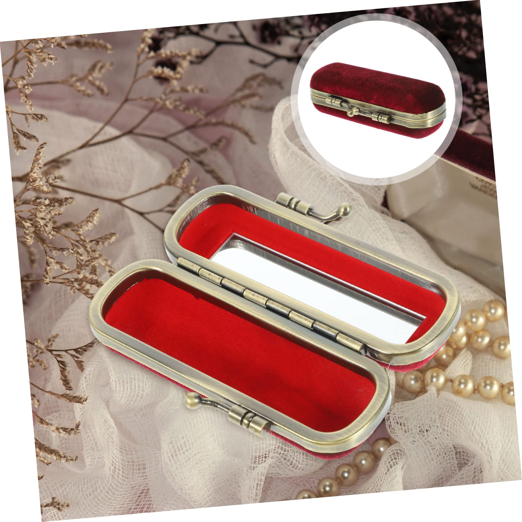 MAGICLULU Contenitore Per Rossetto Singolo Da 3 Pezzi Piccolo Contenitore Per Rossetto Scatola Portatile Per Donne Custodia Per Con Specchio