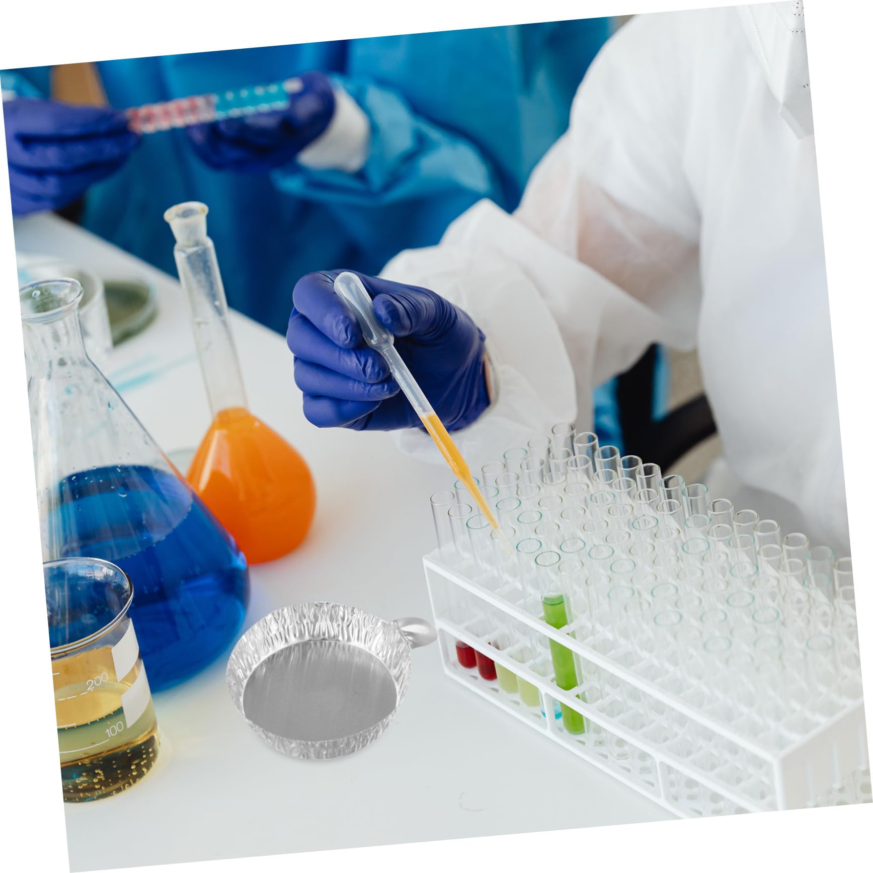 Ciieeo Piatto per Pesatura di Campioni in Alluminio Leggero Manico di Pesatura e Conservazione e Facile da Pulire, 100 Pezzi per Laboratorio