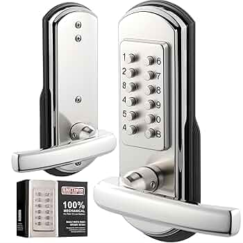 Elemake Keypad Door Lock, Keyless Entry Door Lock Mechanical